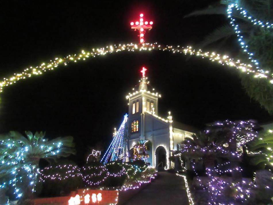 大江天主堂のクリスマスイルミネーション